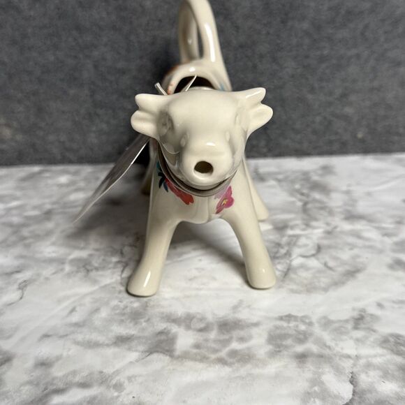The Pioneer Woman Stoneware Floral Cow Creamer New With Tag Flea Market - Picture 5 of 7